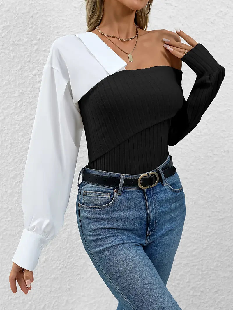 Kayra – Chic asymmetrisk strik top