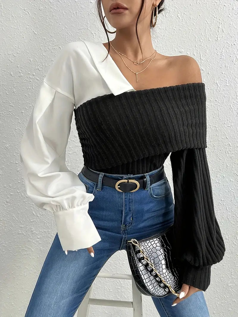 Kayra – Chic asymmetrisk strik top
