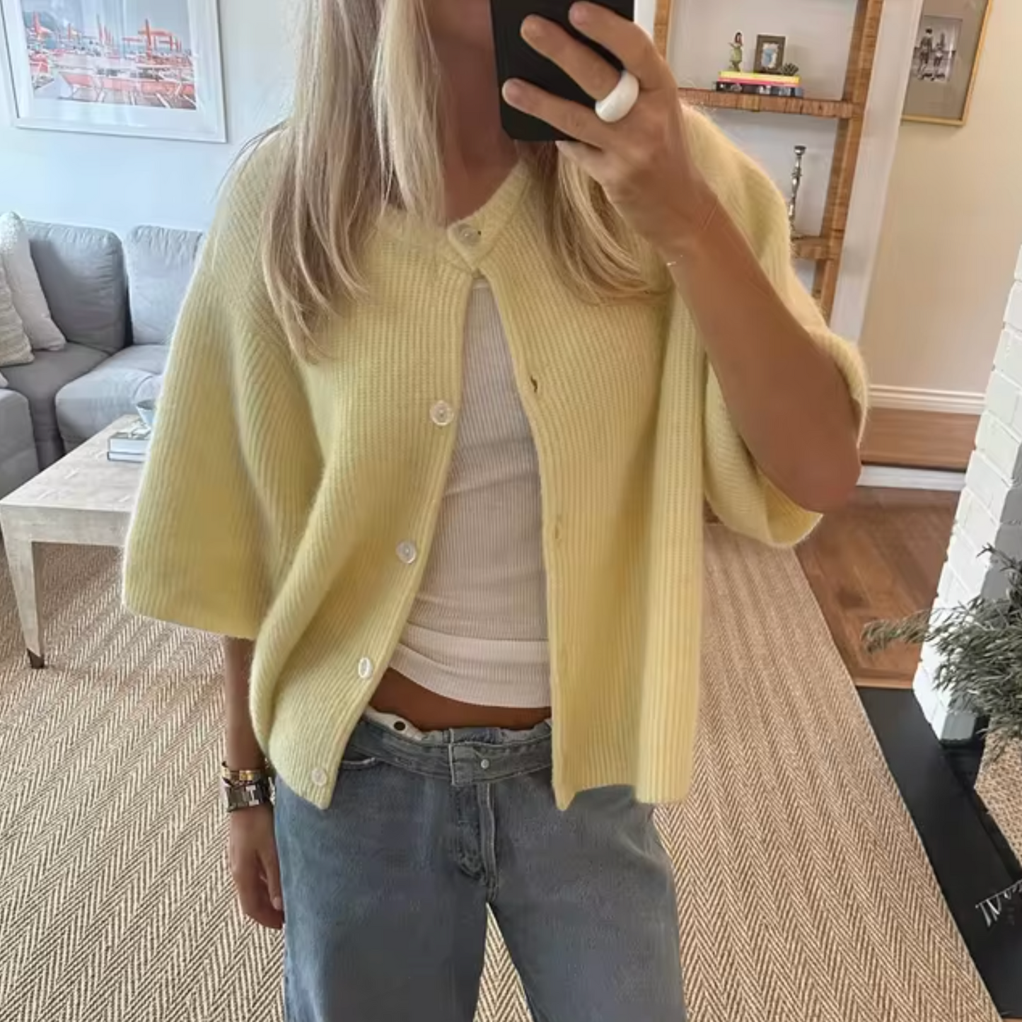 Jackie – Strikket kortærmet cardigan
