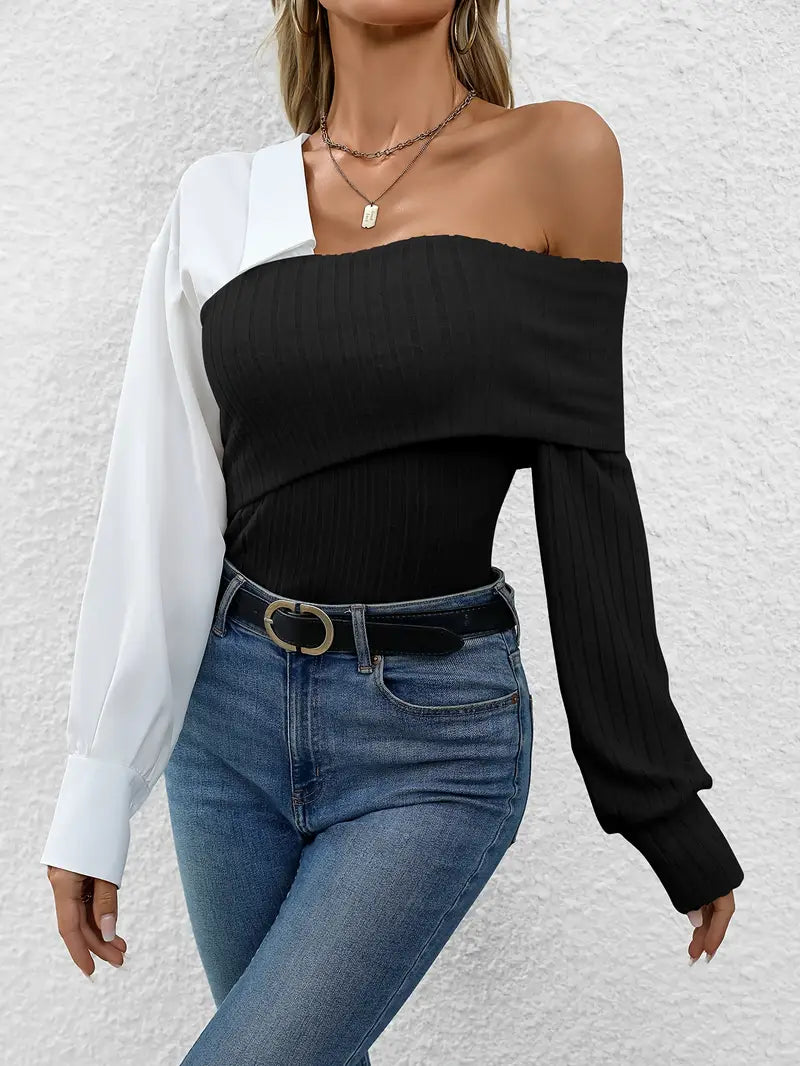 Kayra – Chic asymmetrisk strik top