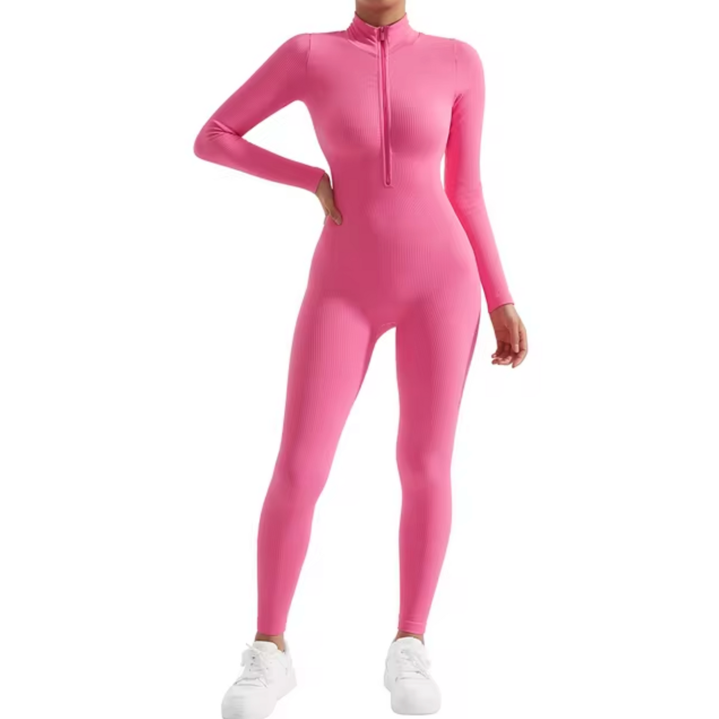 Narelle – Figursyet Jumpsuit med Lynlås Foran