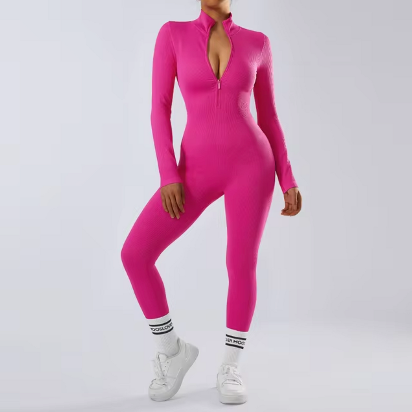 Narelle – Figursyet Jumpsuit med Lynlås Foran