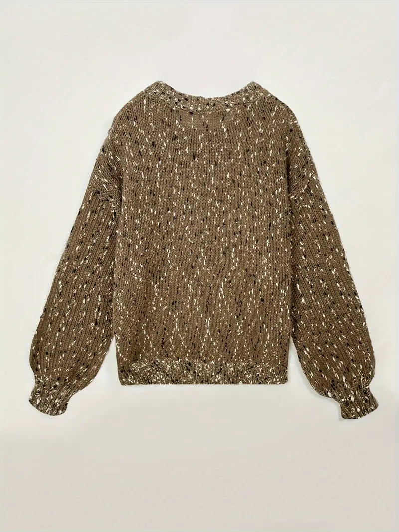 Bessie - Strikket sweater med rund hals