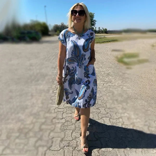 Della - Printet kjole til kvinder